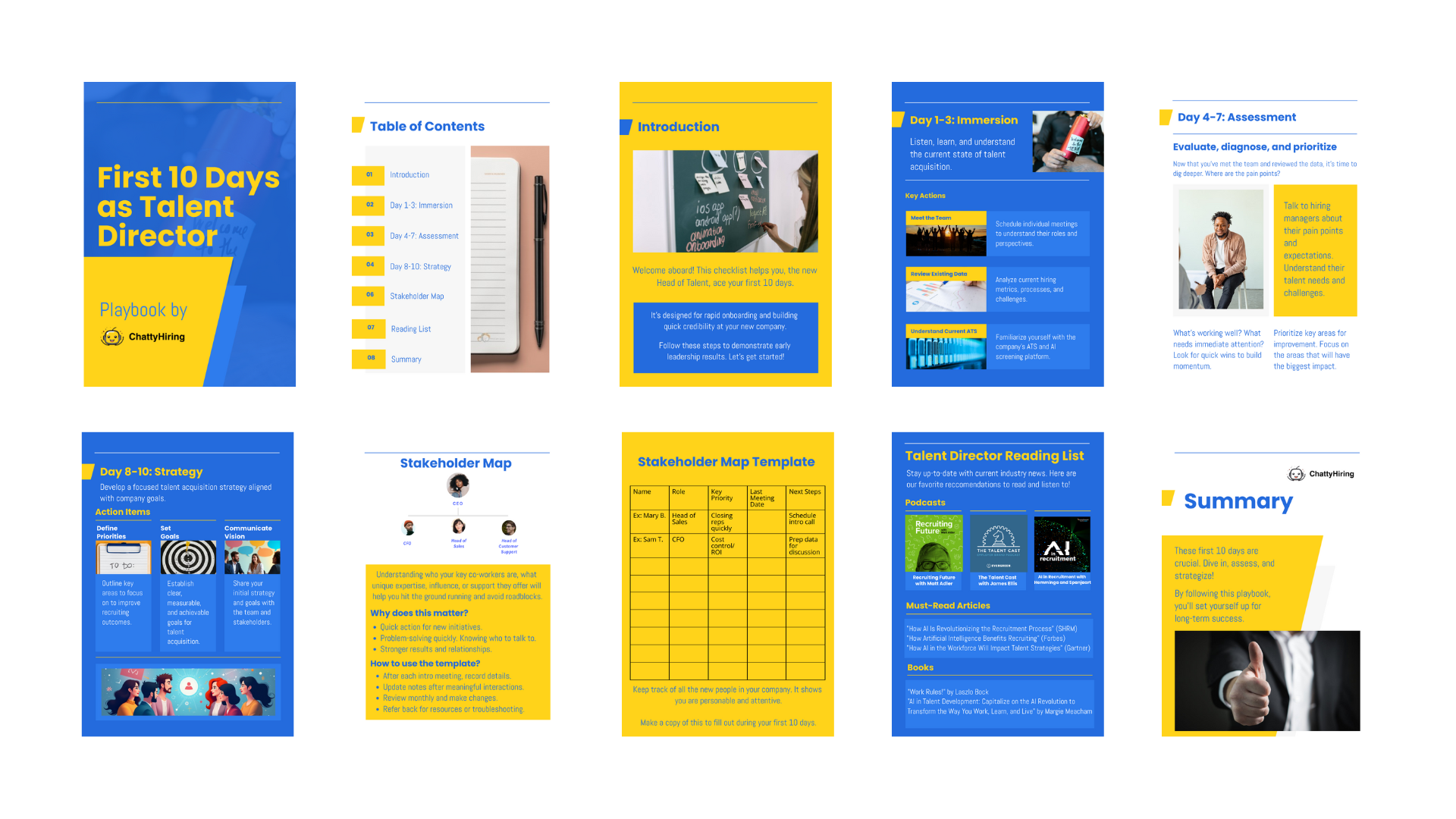 First 10 Days as Talent Director Playbook